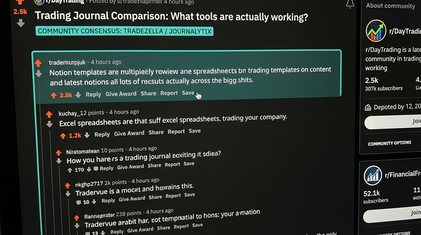 Best Trading Journal According to Reddit (2026 Honest Review)